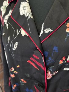 Zara Floral satin long kurta top