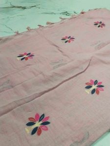 Pink Floral Saree &amp; Blouse