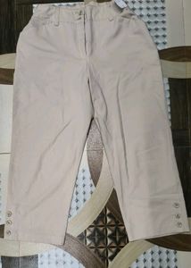 Printed Top &amp; Beige Pants Set