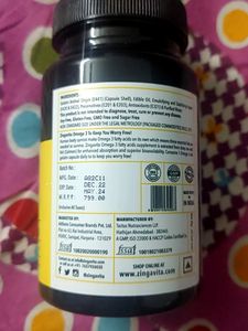 Zinga Vita Omega 3 Fish Oil 1000 MG Capsules
