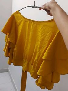 Backless Mustard Top