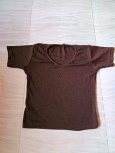 Women&#39;s Brown Crop top