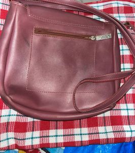 Vintage Maroon Crossbody Bag