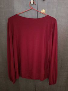 Burgundy Chain Detail Top