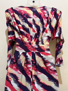 Chromatic Abstract Print Dress