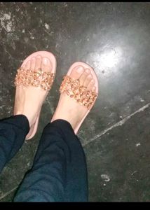 Pink Embellished Flats