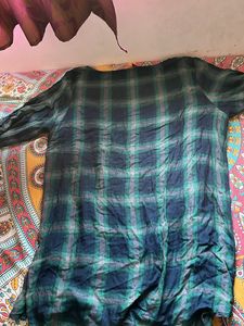 Long Checked Shrug