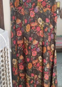 Vintage Floral Print Skirt