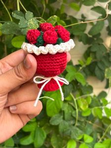 Crochet Flower Bouquet Keychain