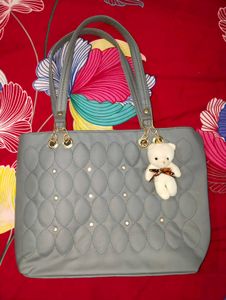 Elegant Multi-Purpose Handbag with Teddy Charm