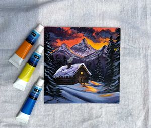 Aesthetic Winter Landscape Painting