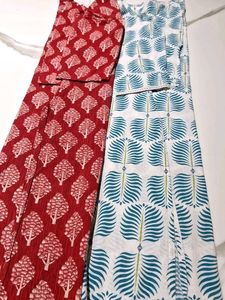 Combo Of 2 Cotton Kurtis With A Freebie
