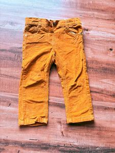 Boys Cute Mustard Corduroy Pants
