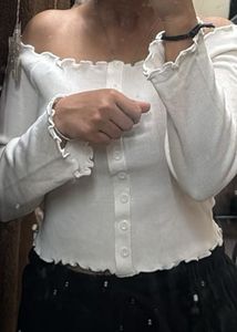 White Off-Shoulder Top