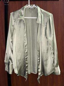 Green Satin Shirt