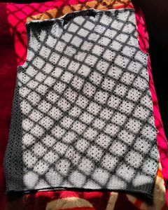 HANDWOVEN HALF GREY SWEATER !!