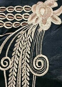 Embroidered Black Blouse