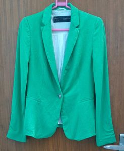 ZARA BASIC Green Blazer