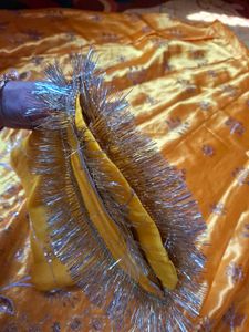 Yellow SATIN Pure Poshak