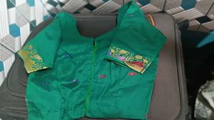 Green Embroidered Blouse