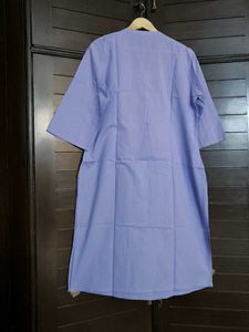 Aurelia Purple Striped Cotton Mix Kurta