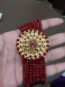 Maroon &amp; Gold Jewelry Set