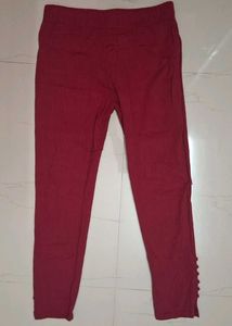 Maroon Casual Pants