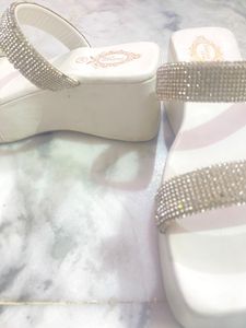 Rhinestone Strap Platform Sandals