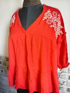 🎊Buy 1, Get 1 Free🎁XL/XXL Red Bohemian Top
