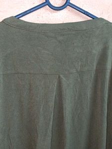 Olive Green Long Sleeve Blouse