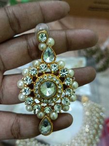 Necklace With Earrings And Mangtika Set