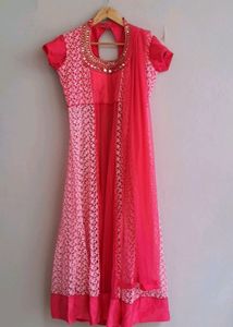 Pink Embroidery Chudidar