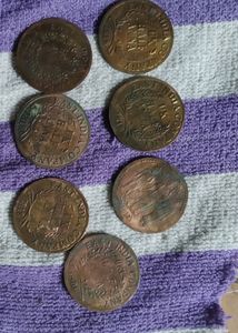Old CoinsHalf Anna Coin 1818,1806,1802 (7coins East India Company)