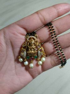 Gold Mangalsutra with Lakshmi Pendant