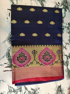 Traditional Colourfull Saree With Contrast Blouses