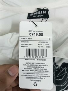 A White Tshirt Of Shein Brand