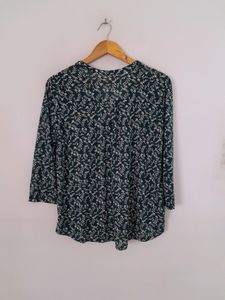 Green Printed Top