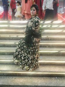 Green Beautiful Dress Only One Time Wear