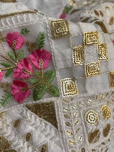 Cream Embroidered Anarkali Kurti (xl)