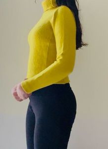 Yellow Turtleneck Sweater