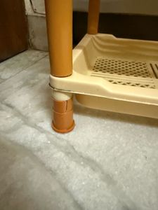 Beige 3-Tier Storage Rack