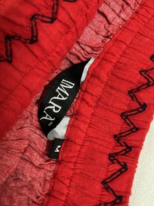 Boho Chic Red Patterned Skirt