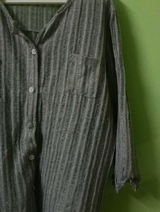 grey mesh shrug/shirt