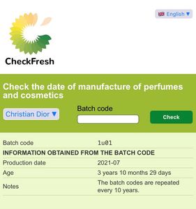 Christian Dior 5ml perfume