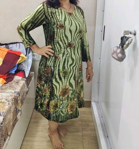 Vintage Floral Print Dress