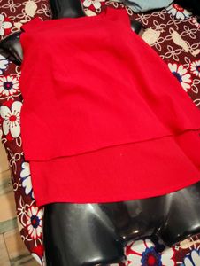 Red Sleeveless Top Two Layer Size Issues