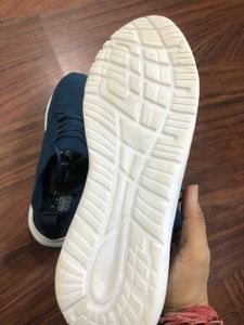 Blue Knit Sneakers UK7