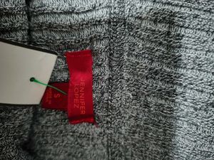 Gray Off-the-Shoulder Knit Top