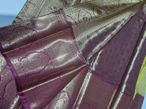 Teal Gold  Woven Kanjivaram Silk Saree