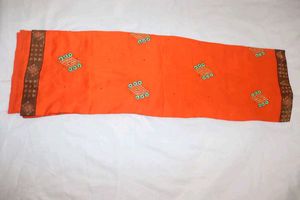 Orange Embroidered Saree